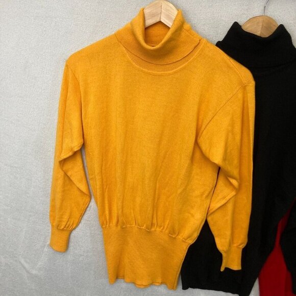 Vintage Lot of 3 Bogner Wool Blend Turtleneck Sweater Small S 80’s Ski Sporty - Picture 14 of 16